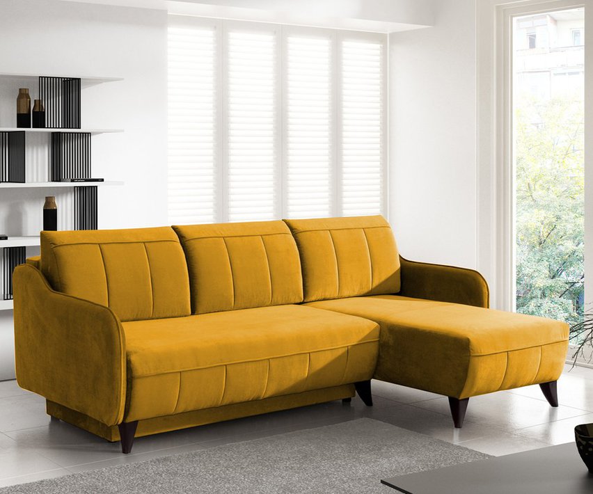 Corner sofa with sleeping function Olivella (Fabric: Riviera 41)