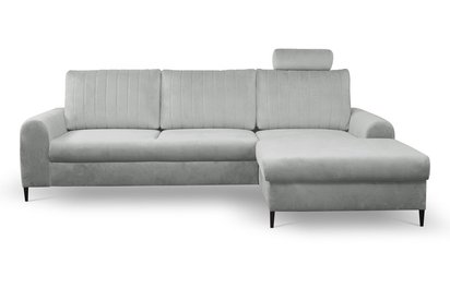 Montago L-shaped corner sofa bed with storage (Fabric: Velluto 15, Side: Right)