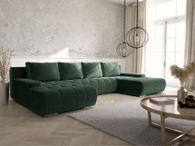 Corner sofa with sleeping function Magliano U-shaped with storage Poso 14 corduroy