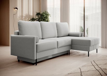 Tomonde L-shaped corner sofa with sleeping function with universal container