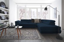 Corner sofa with sleeping function Zarano (Fabric: Element 13, Side: Left)