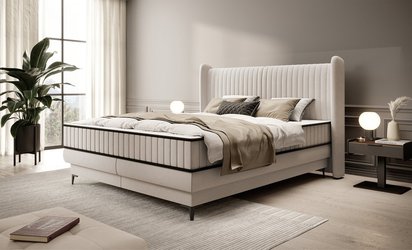 Continental bed 160x200 cm Daliano with Castel 15 container