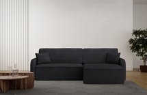 Corner sofa with sleeping function Picatti Amon 13 L-shaped with a container in hydrophobic fabric universal velour