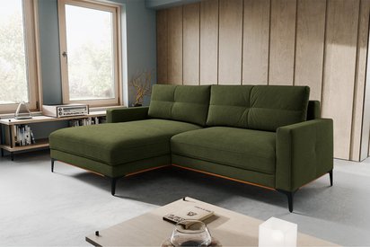 Corner sofa with sleeping function Sabbino L-shaped with storage Curio 39 hydrophobic chenille right-hand side