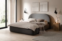 Upholstered bed 180x200 cm Ovo with Castel 93 storage, metal frame, gas lift, easy-to-clean velvet