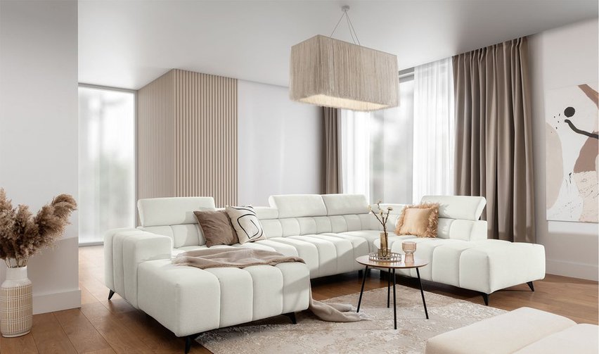 Corner sofa with sleeping function Ragussino U-shaped with side Sicuro 60 right-hand side