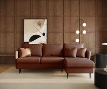 Corner sofa with sleeping function Volio L-shaped Wind 56 legs black