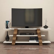 Vidalo TV cabinet with cream shelves