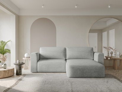 Corner sofa with sleeping function Sarrabi L-shaped right side with storage Imagine me 13 hydrophobic chenille