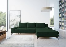 Corner sofa with sleeping function Stoverto (Fabric: Element 12, Side: Left)