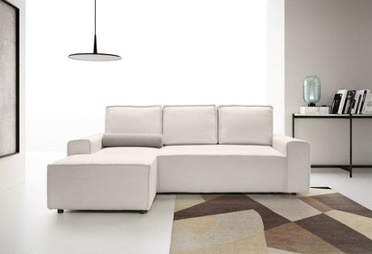 Bergantino extendable corner sofa with storage (Fabric: Catch Me 01, Side: Left)