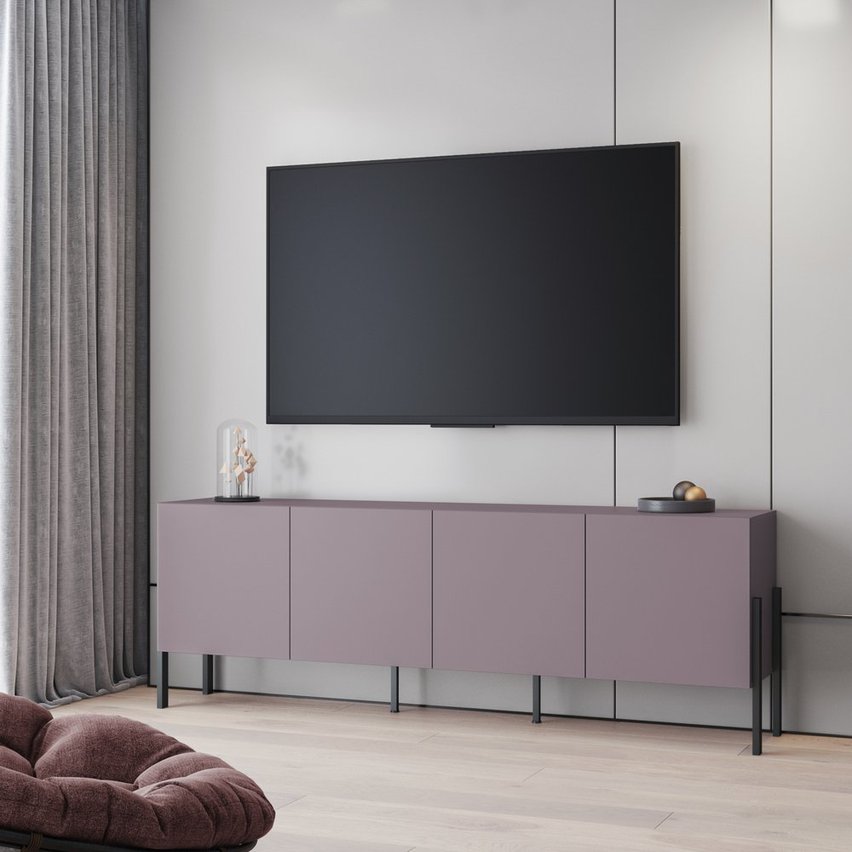 Jukon 4-door TV cabinet 200 cm Light purple