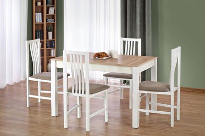 Piago table 120x68 cm white - sonoma oak