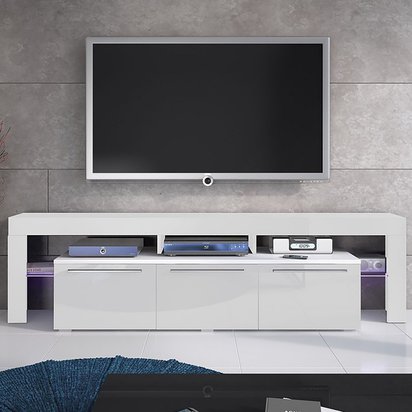 TV Cabinet Amieva (White, LED)