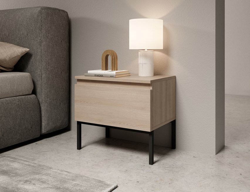 Bemmi Oak Linberg bedside table