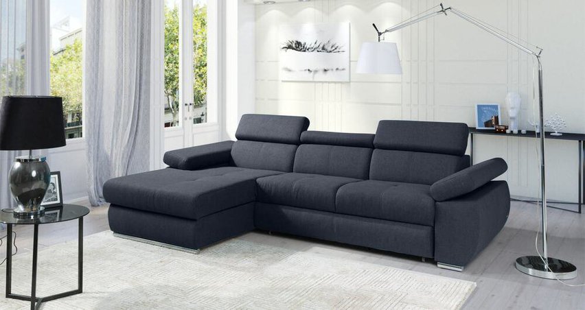 Ararip 276 cm corner sofa bed with adjustable headrests (Fabric: Element 22, Side: Left)