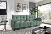 Minna Amon 27 three-seater sofa bed with a container, water-repellent velvet