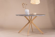 Tanize round dining table 120 cm grey