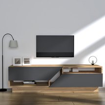 Japres TV cabinet 160 cm walnut/anthracite