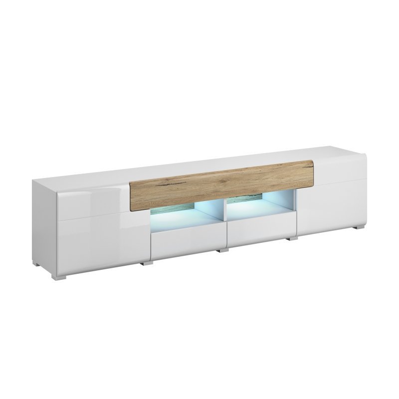 TV cabinet Aleyna 208 cm white (LED)