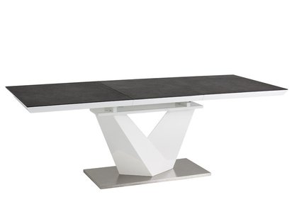 Extendable table Aramoko II 140-200x85 cm gray - white