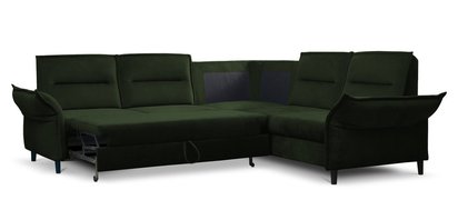 Corner sofa with sleeping function Wlora II L-shaped with container (Fabric: Element 12, Side: Universal)