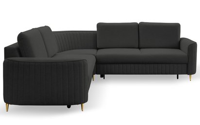 Corner sofa with sleeping function Pantano L-shaped with container (Fabric: Castel 93, Side: Left)