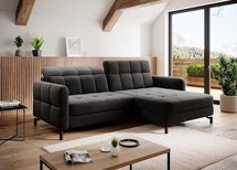 Clainlo corner sofa bed with storage (Fabric: Kronos 07, Side: Right)