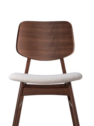 Diates walnut/cream wooden chair