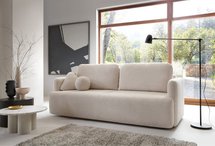 Lambina three-seater sofa with Abriamo 03 boucle container