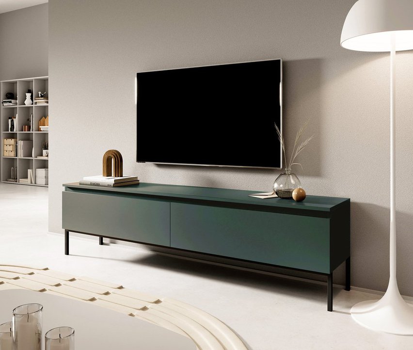 Bemmi TV cabinet 150 cm Dark green