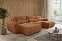 Corner sofa with sleeping function Leo U-shaped Tilia 56 universal