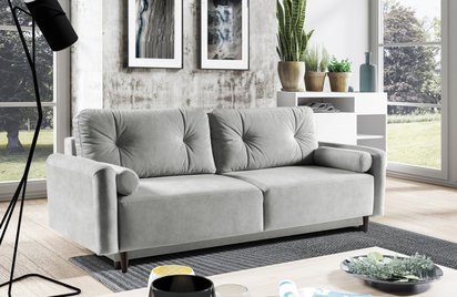 Juskoge three-seater sofa bed with storage (Fabric: Cloud 83)