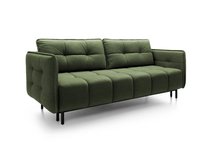 Portosello three-seater sofa bed with pocket spring and storage (Fabric: Castel 39, Legs: Black)