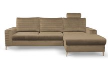 Buram L-shaped corner sofa bed with storage (Fabric: Velluto 30, Side: Right)