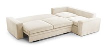 Figline L-shaped corner sofa with sleeping function with container Lincoln 03 corduroy right-hand side