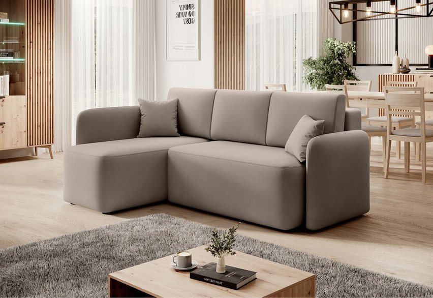 Corner sofa with sleeping function Cascato L-shaped with container Sola 18 left-hand side