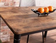 Skast rectangular dining table 110x70 cm vintage walnut/matt black