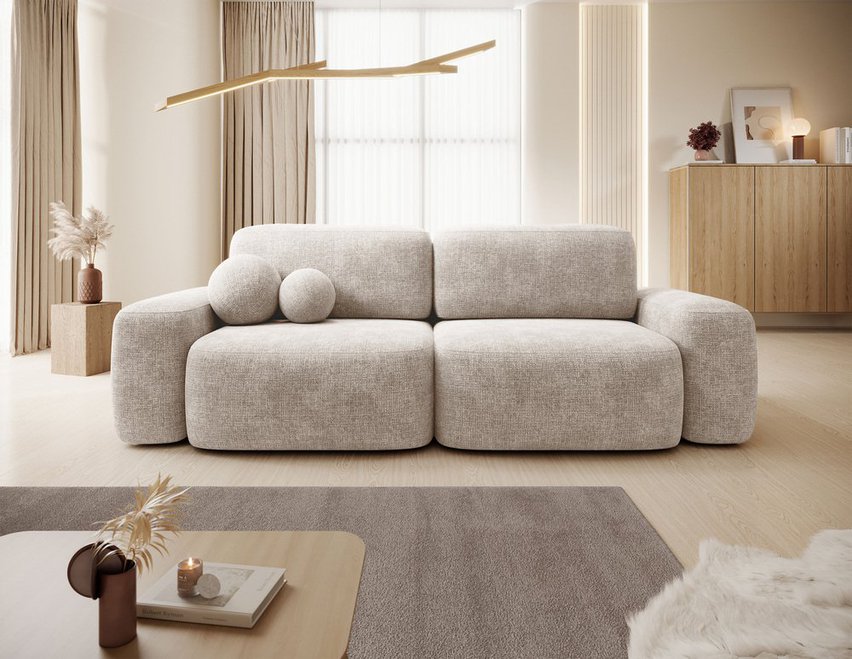 Pamplona three-seater sofa bed with storage Cremona 04 wickerwork