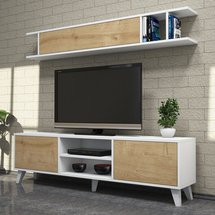 Viliksa TV cabinet with wall shelf