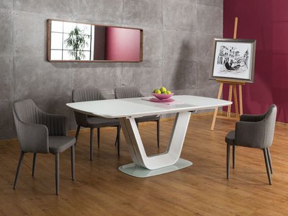 Lubeka extendable table 160-220x90 cm white