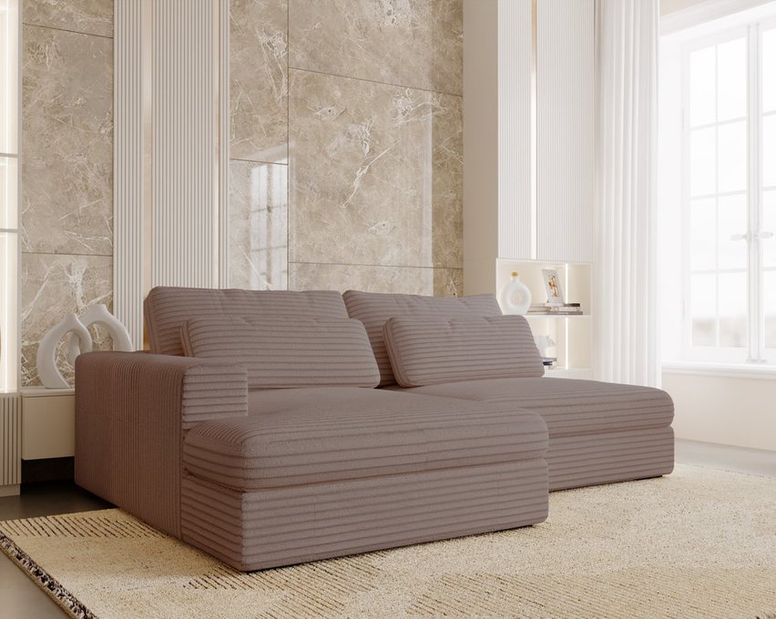 Corner sofa with sleeping function Lemmu L-shaped Tilia 17 left-hand side