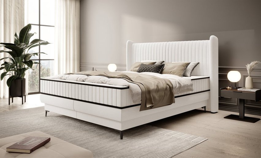 Continental bed 160x200 cm Daliano with Castel 04 container