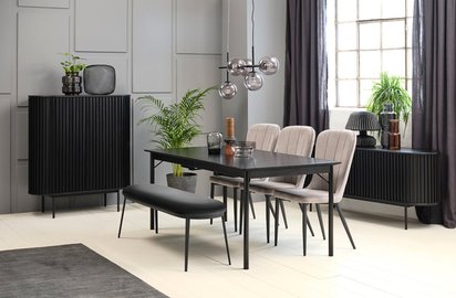 Savona Dining Table 95x180cm Black