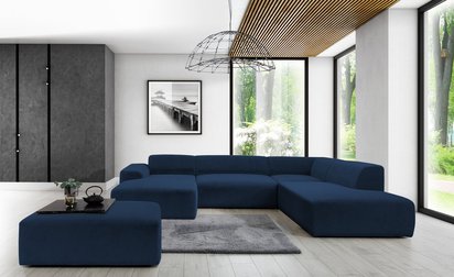 Terrafino U-shaped modular corner sofa with backrest on the right Onega 10