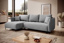 Minulo L-shaped corner sofa bed with storage (Fabric: Salvador 17, Side: Left)