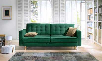 Juttic three-seater sofa bed (Fabric: Riviera 38)