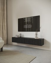 Nolie TV Cabinet 175 cm Hanging Portland Ash Black