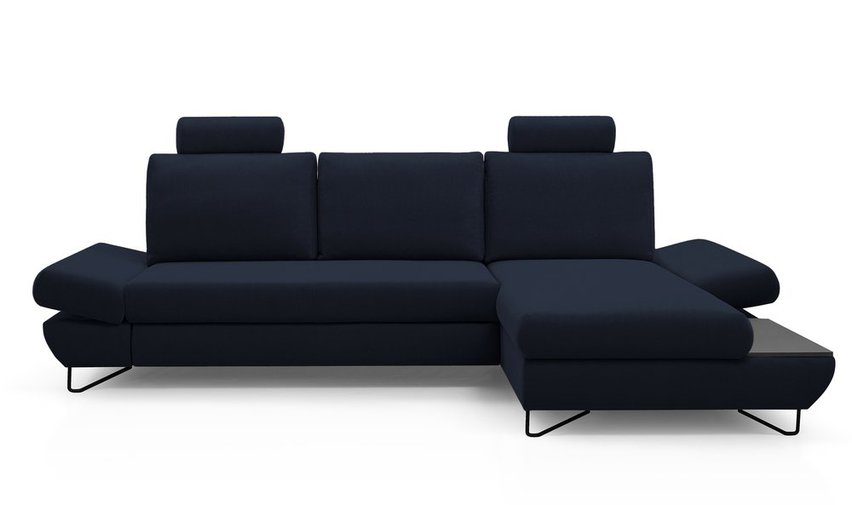 Corner sofa bed Lazaro L-shaped with storage (Fabric: Salvador 05, Side: Right)