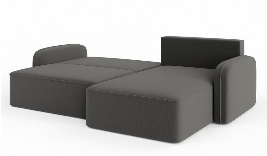 Corner sofa with sleeping function Picatti Storm 97 L-shaped with a container in easy-cleaning fabric, universal